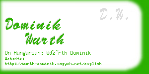 dominik wurth business card